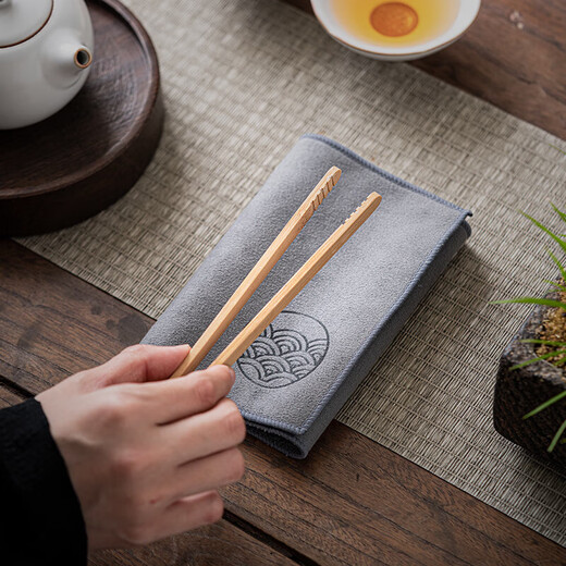 Xiyuanji double-sided tea towel, high-end tea cloth, absorbent tea set towel, coffee table, tea tablecloth, rag mat, tea table accessories, all as you wish, double-sided tea towel (rectangular)