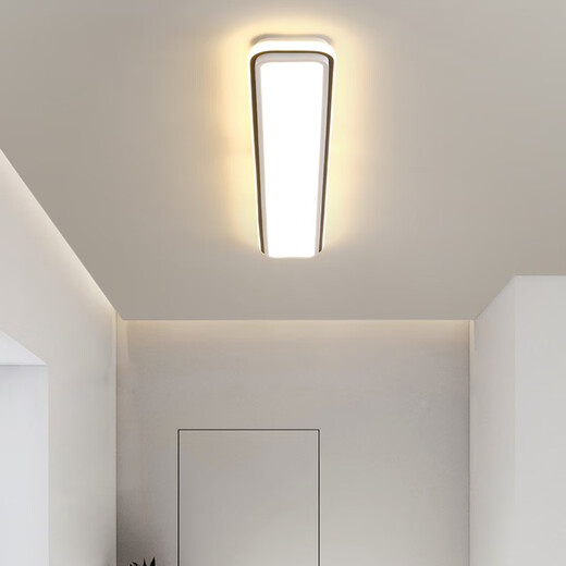 永智走廊吸顶灯小尺寸长条阳台玄关家用卧室衣帽间长方形过道灯佛中山 白款33*16*4.5CM-15W-白光