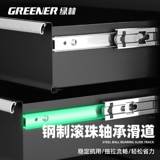 GREENER Auto Repair Tool Cart Tattoo Trolley Tool Box Multi-functional Repair Drawer-type Mobile Storage Tool Cabinet DA-32+ Auto Repair Basics 22 Pieces Single Black