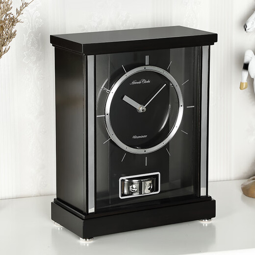 赫姆勒时钟（Hermle Clocks）欧式现代座钟客厅实木报时摆件低音低噪台式坐钟 QT004-110003