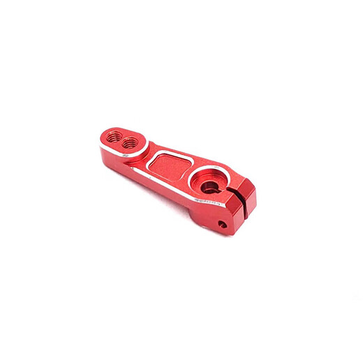 Ouhuayuan all-metal 25T standard steering gear metal arm rocker arm metal plate compatible with FUTABA KST GDW Huisheng MG995 25T-6mm one-word arm 47mm/red thread m3
