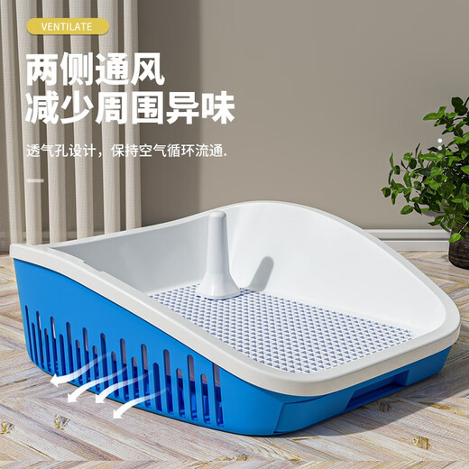 Hanhan pet dog toilet flushable pet dog toilet with drawer small dog medium dog urine basin dog poop basin pull-out gray column + diaper