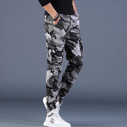 Diotu Spring New Men's Work Pants Style Light Luxury Luxury Marca de moda delgada Pantalones Legging Pantalones deportivos personalizados y versátil