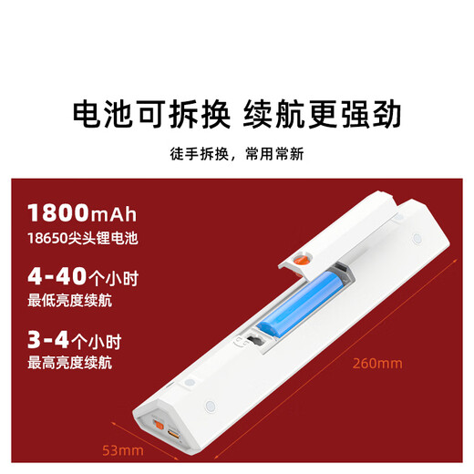 Yaou Magnetic Wall Lamp Student Dormitory Bedroom Desktop Bedside Wireless Type-C Charging Plug-In Dimming Long Life Night Light White Touch Model 1800mAh (3 Pack)