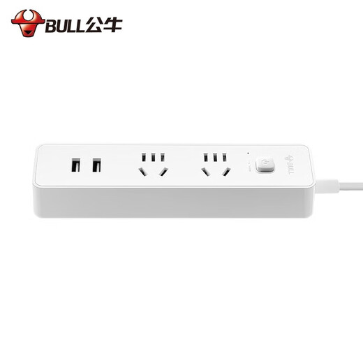 Bull USB socket multi-function mobile phone headset usb fast charging plug board home student dormitory plug strip with line switch drag line board 2USB+2 sockets full length 1.5 meters UUC122