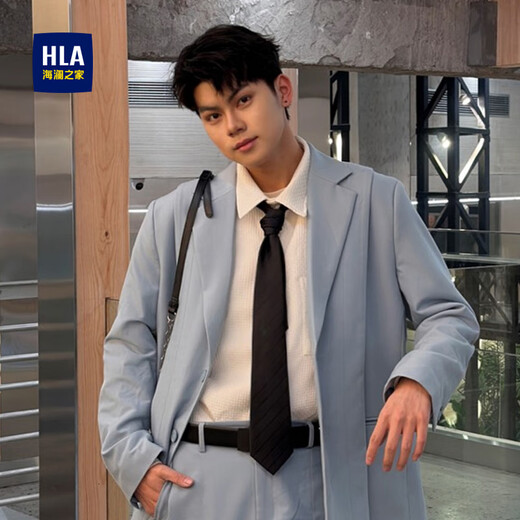 Heilan House (HLA) tie men's black birthday gift business wedding accessories for boyfriend black hand-made one-size-fits-all