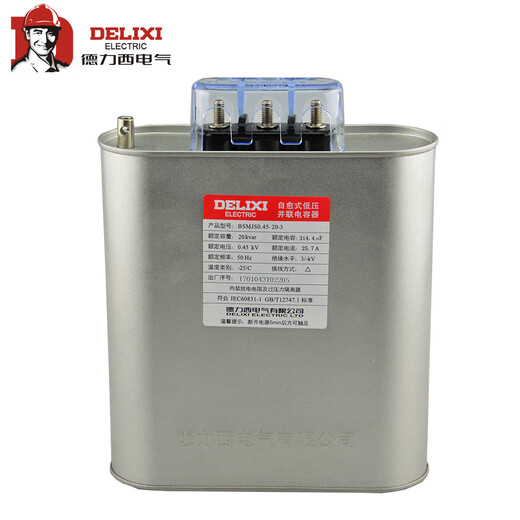 Delixi Capacitor BSMJS self-healing low-voltage capacitor 0.45 0.4 101516182025304050v- BSMJS-0.45-60-3