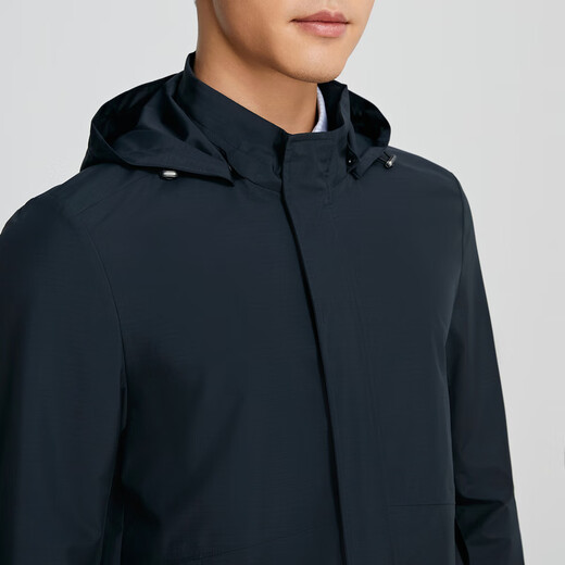 YOUNGOR (YOUNGOR) single executive jacket men's hooded single jacket is not easy to wrinkle, is shape-proof, elastic and durable, the same style as the mall, navy YJJK435483FTA M 170/92A