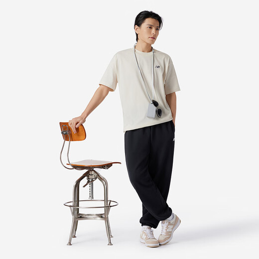 NEW BALANCE NB official sports pants men's casual loose long knitted sweatpants BK AMP41519 XL