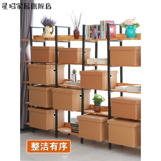 JPHZNB paper box kraft paper snack storage box book clothes document storage box covered moving finishing paper box S7 333232cm