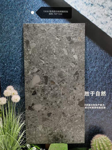 
Yingtang 60X1200 Full-ceramic terrazzo 750X1500 Large-grain terrazzo ceramic tile anti-slip floor tile 15838 750X1500