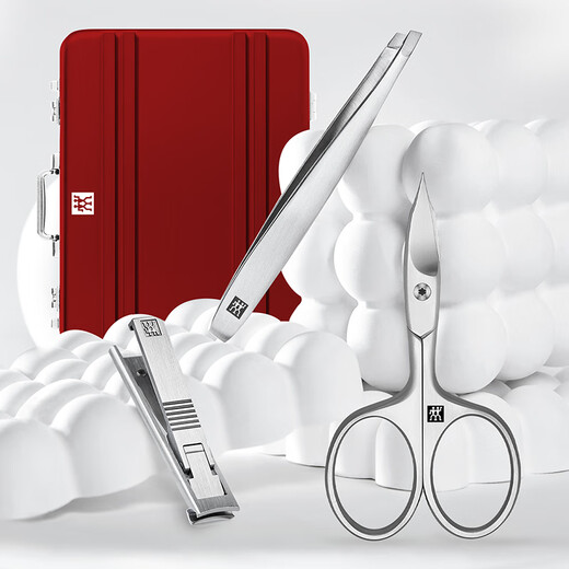 ZWILLING Suitcase Nail Clipper Set Stainless Steel Nail Clippers Nail Scissors Eyebrow Tweezers Anti-Splash Nail Art Tools German Gift