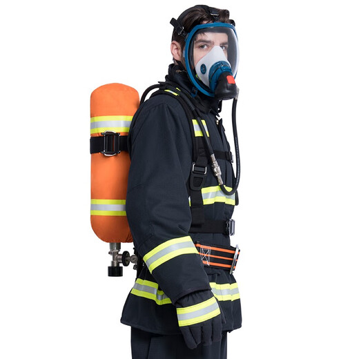TELLGER Firefighting Positive Pressure Air Respirator RHZKF6.8 Portable Gas Mask Face Mask Long Tube Respirator Inspection Report Complete Warranty Three Years 6.8L Carbon Fiber Cylinder RHZKF6.8/30 RHZKF6.8/30 Air Respirator Complete Set