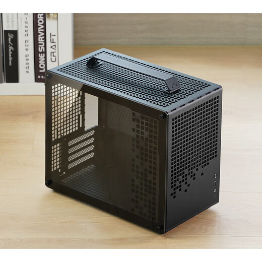 JONSBO Z20 Grifftyp MATX weiß 240 wassergekühltes Mini-Kompakt-MINI-Kleingehäuse TYPEC-Desktop-Büro weiße seitlich transparente Spielekonsole Desktop-ITX-Computergehäuse Z20 schwarz + Prism 7PRO-Lüfter * 3 (1 positiv und 2 negativ)