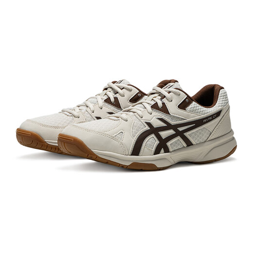 ASICS badminton shoes for men and women, same style, comfortable, stable, wear-resistant, breathable and traction sports shoes RIVRE CF beige/brown 37.5