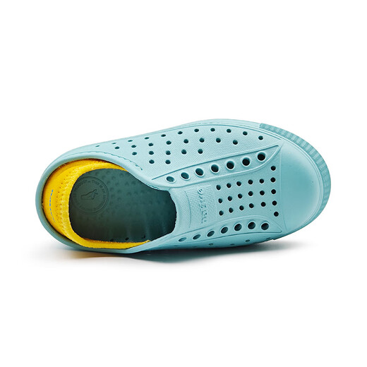 Native Rui Ma's exclusive Jeffery series outdoor beach sandals, lightweight and breathable sports shoes and slippers, tanzanite blue | orange 25