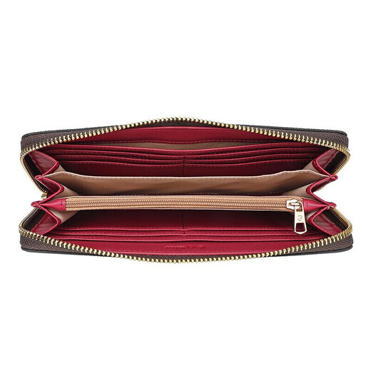 Goldlion Women's Wallet Women's Retro Print Zipper Clutch Gift Box Birthday Gift