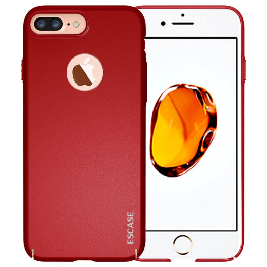 ESCASE iPhone7plus mobile phone case Apple protective cover all-inclusive anti-scratch and anti-fall hard shell matte process feel suitable for Apple 7plus red