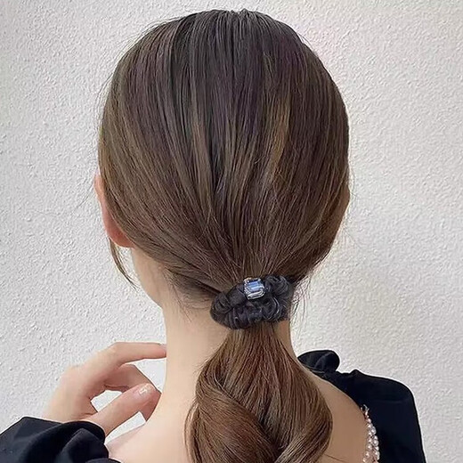 Jiuvia Lily of the Valley flower headband rubber band to tie hair women's hairband 2024 new Internet celebrity ball head simple small intestine ring hair accessory JYFQ109 crystal headband 2-piece set