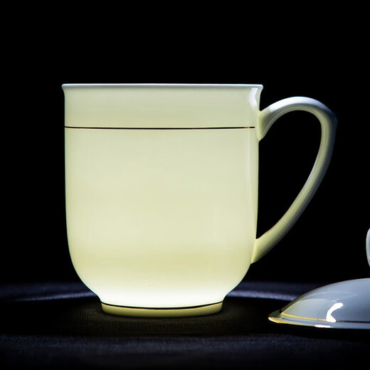 Tao Xianghui tea cup ceramic cover cup medium bone china water cup Phnom Penh conference cup office cup hotel business tea meeting cup