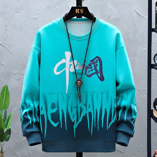 柏乐迪13岁男孩春秋款棉卫衣15初中学生长袖T恤16青少年大童打底衫上衣 683-k556白色（卫衣+裤子） 175 2XL（建议体重140-160斤）