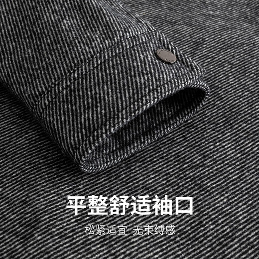 Dances with Wolves Containing Sheep Wool + Ultrasonic Lining Autumn and Winter Lapel Warm Jacket Men's Jacket 004 Huahui 185