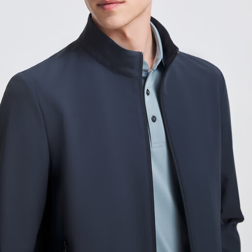 YOUNGOR 25 new business stand collar stretch short men's jacket gray blue M (170/92A)