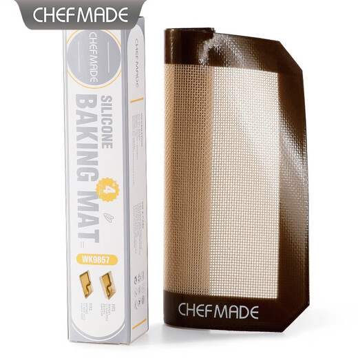 Schulküche Wachstuch-Backformmatte, quadratische Kuchenbackwerkzeuge, kein Schneiden erforderlich, hochtemperaturbeständig, wiederverwendbarer Ofen, verwenden Sie Nr. 5 Silikonmatte WK9858 – geeignet für 15-Zoll-Pfanne