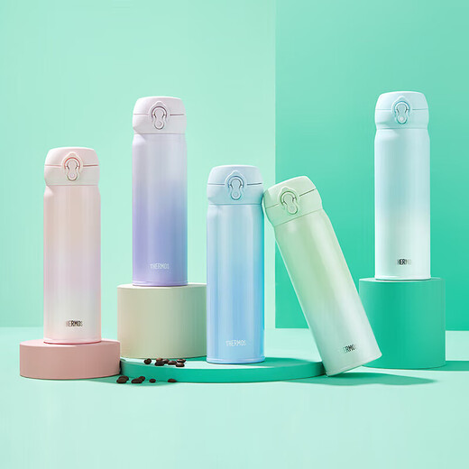 THERMOS thermos cup 316 steel 500ml men's and women's water cup student birthday gift JNL-500S gradient glacier blue