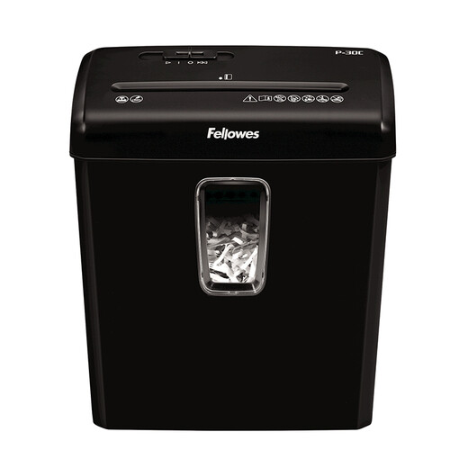 Fellowes shredder 4-level confidentiality home office small document reverse paper shredder (single 6 sheets 15L shredding cards/staples) P30C