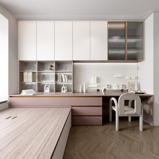 Sofia Customized Wardrobe Bedroom Cabinet Light Luxury Cloakroom Overall Large Wardrobe Whole House Customized Bedroom Furniture Storage Cabinet Yuan/Misu Series