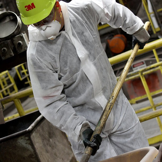 3M 4515 protective clothing white hooded one-piece dust-proof spray painting work anti-particle industrial comfortable breathable work clothes isolation clothing white white L