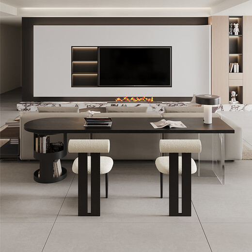 Oscarden solid wood desk for living room, home Italian-style horizontal living room sofa, large long table, light luxury double study table, customized size/color/plus socket-contact customer service