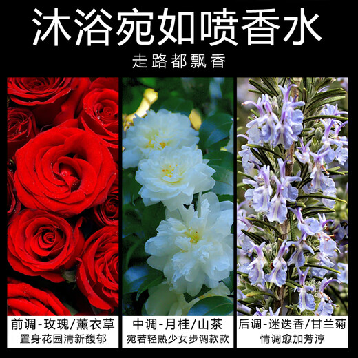 BAILUHUI CO CO Perfume Shower Gel Fragrance Lasting Fragrance Shower Gel Body Refreshing Moisturizing Family Pack 800g