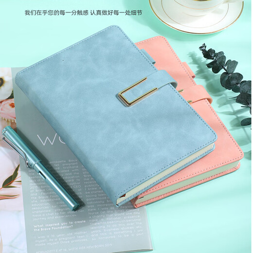 腾雄A5笔记本本子加厚商务办公文具会议记录搭扣皮面记事本B5简约日记本礼盒企业商务伴手礼品定制logo