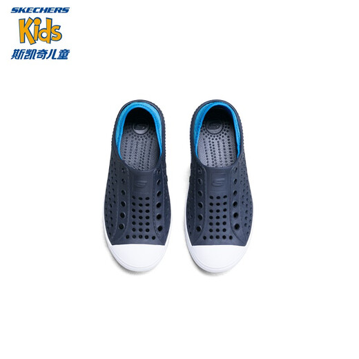 Skechers children's summer lightweight and comfortable clogs children's wading non-slip river shoes 91995L boys' feet/navy blue/blue/NVBL 32