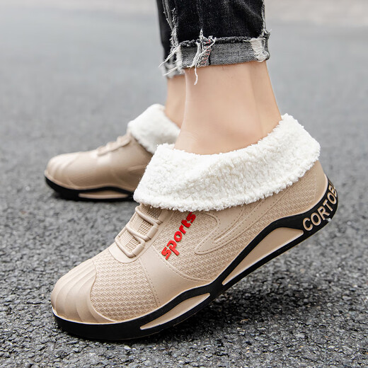 高档四季雨鞋男款防滑防水胶鞋低帮潮流休闲耐磨水鞋成人时尚雨靴 8689棕色【不加棉】 42