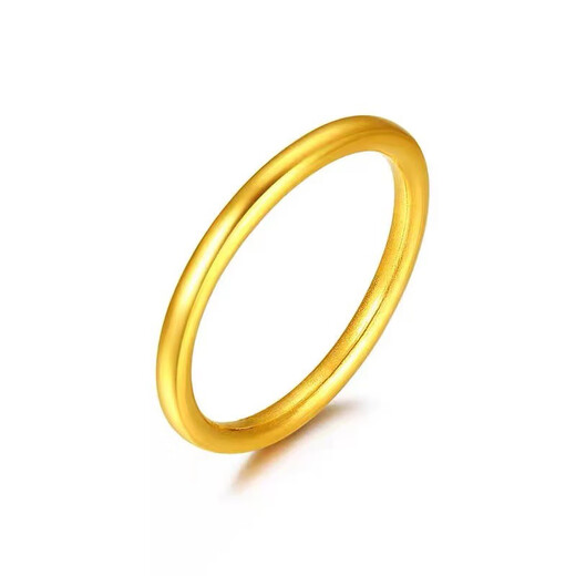 Jin Xiaoxiu gold ring Sansheng Sanshi pure gold 999 smooth plain ring classic strip ring fashion gift for girlfriend 1g, if the gold is heavy, return the less and make up, smooth ring ring No. 11 ring
