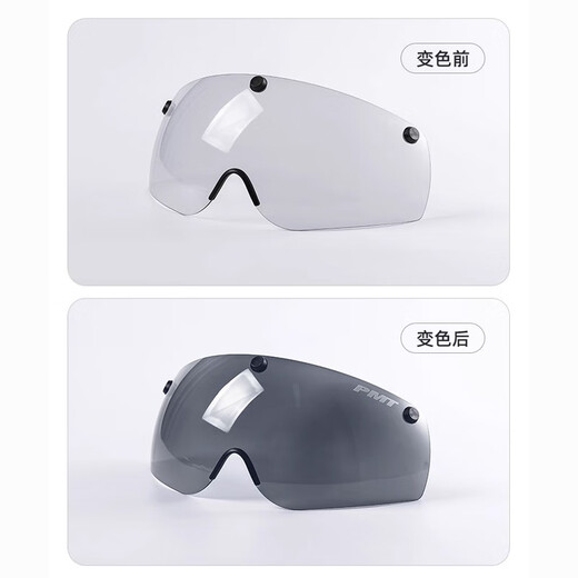 PMTMIPS Asian version anti-collision goggles cycling helmet bicycle aerodynamic helmet road mountain bike men's and women's equipment goggles moonlight white L size (58-61CM)