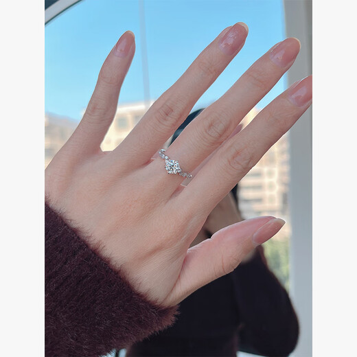 MZMZ Platinum Ring Starry Sky Starry Couple Ring Set with Diamond Proposal Engagement Anniversary Birthday Valentine's Day Gift Light Luxury Style - Starry Sky Pairing Ring