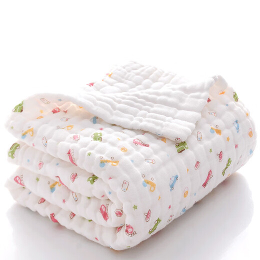 Jiafanghui 12-layer gauze bath towel baby newborn super soft cotton autumn and winter cotton absorbent bath baby quilt blanket 12-layer small bottle 110*110cm