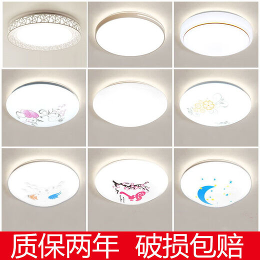 Micro-LED ceiling lamp round remote control atmospheric living room lamp modern simple bedroom lamp balcony lamp restaurant lighting 40 cm in diameter white light 48 watts Camellia style