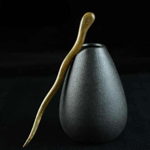 Meng Junchen golden nanmu hairpin simple retro style cheongsam Hanfu accessories updo women's hairpin engraved wooden hairpin gift