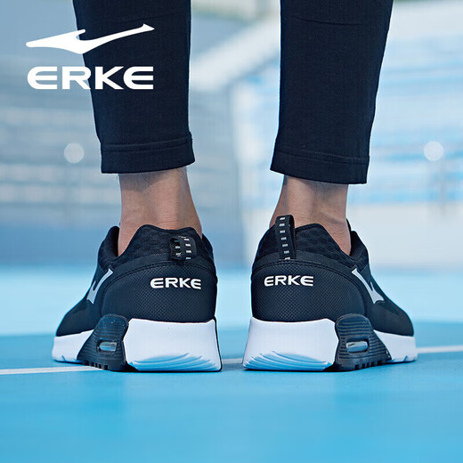 Hongxing Erke men's shoes air-cushion sports shoes casual shoes black non-slip shock-absorbing running shoes soft sole rebound lightweight running shoes for men