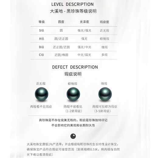 Tahitian Black Pearl Pendant Classic High-Light Seawater Pearl Necklace for Girlfriend or Wife B Grade 9-10mm 925 Silver Buckle