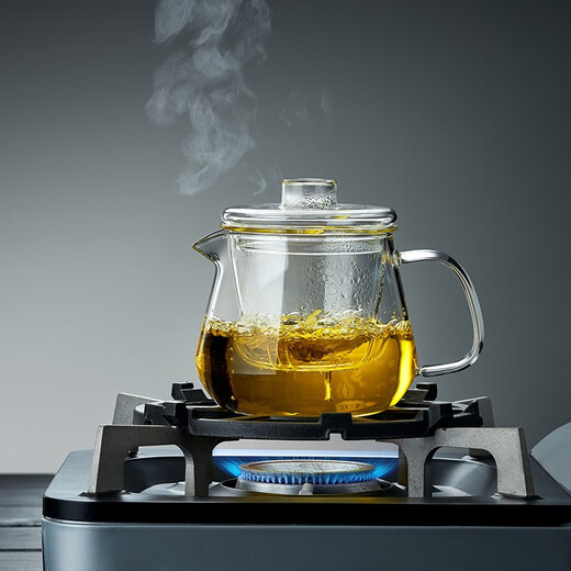 Xuanshitang ready stock thickened glass teapot small glass heat-resistant high temperature teapot water separation tea set 550ml only single pot sold no small cup 550ml