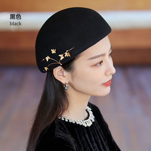 Lanshimengdai 2024 Autumn and Winter Warm Wool Wool Butterfly Beret Elegant Retro Painter Hat Western Fashion Curly Beret Elegant * Khaki (High Quality - 100% Wool) One Size for Adults (Hidden Adjustment 56-57.5cm)
