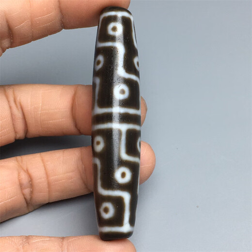 Jing Ruyu Jewelry Selection Tibetan Top Eighteen Eyes Horseshoe Pattern Old Dzi Beads for Men and Women Recommended Gifts