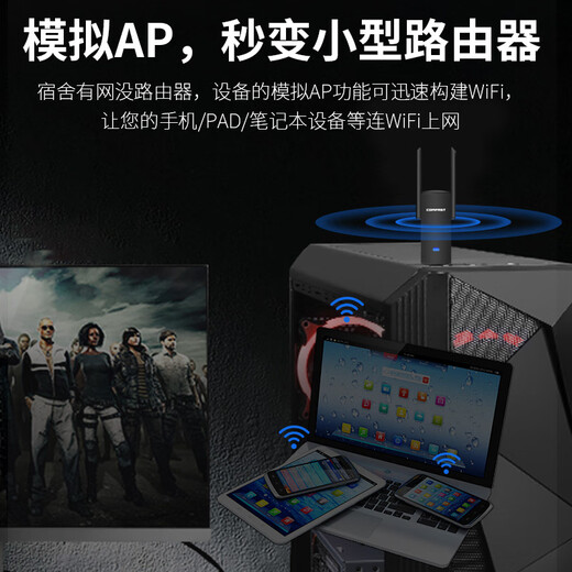 COMFAST CF-924AC tarjeta de red inalámbrica Gigabit USB de doble banda 1300M transmisor receptor WIFI para ordenador portátil dedicado de escritorio