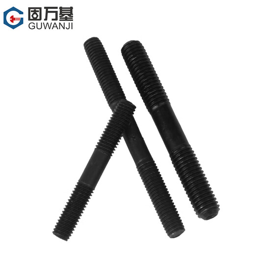 GUWANJI grade 8.8 high-strength double-headed screws and studs GB901 double-headed studs black screw national standard fasteners M16*130 (5 pieces)